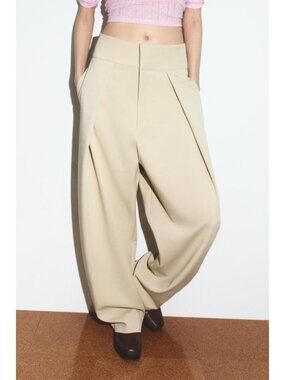 ZARA PLEATED BALLOON PANTS